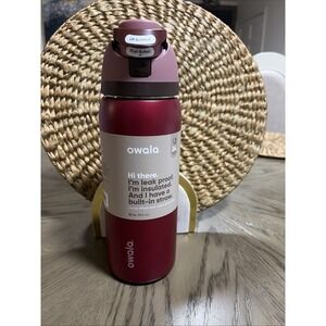 RARE NWT Owala FreeSip 32oz Stainless Steel Water Bottle Holiday Poinsettia
